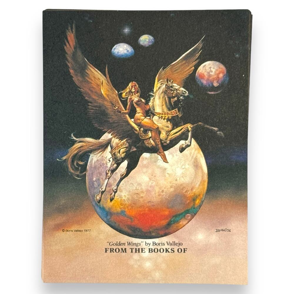 Vintage Antioch Bookplates Boris Vallejo “Golden Wings” Decorative Labels Boxed